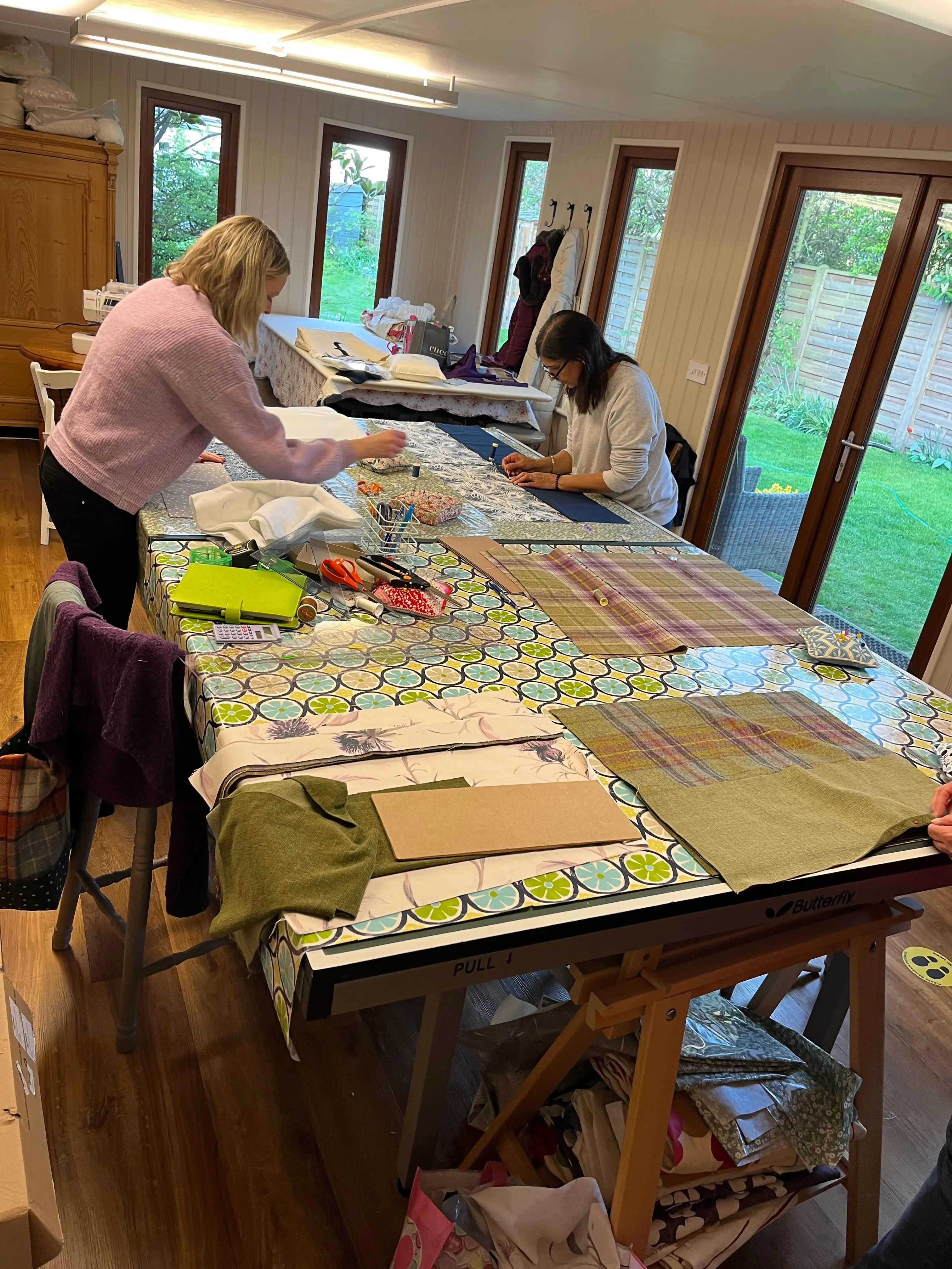 Bal and Lauren working